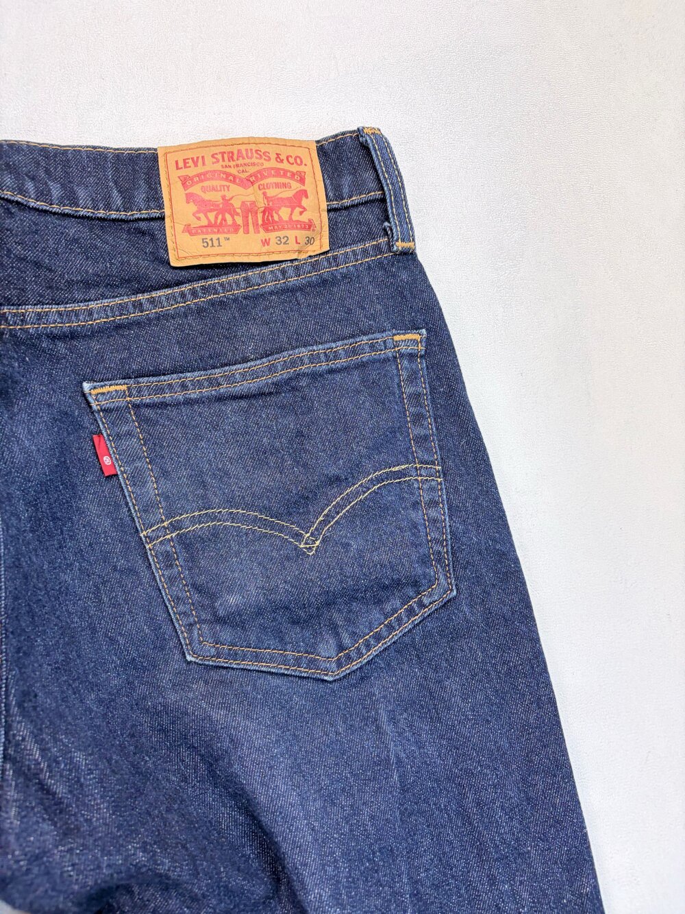 Levi's Men's Straight Jeans 32x30 Dark Indigo - Picture 5 of 13